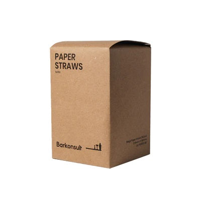 Pajita 6x150mm Papel Beige