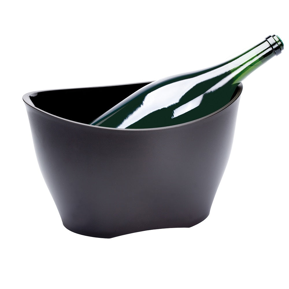 Enfriador de botellas plástico esmerilado negro