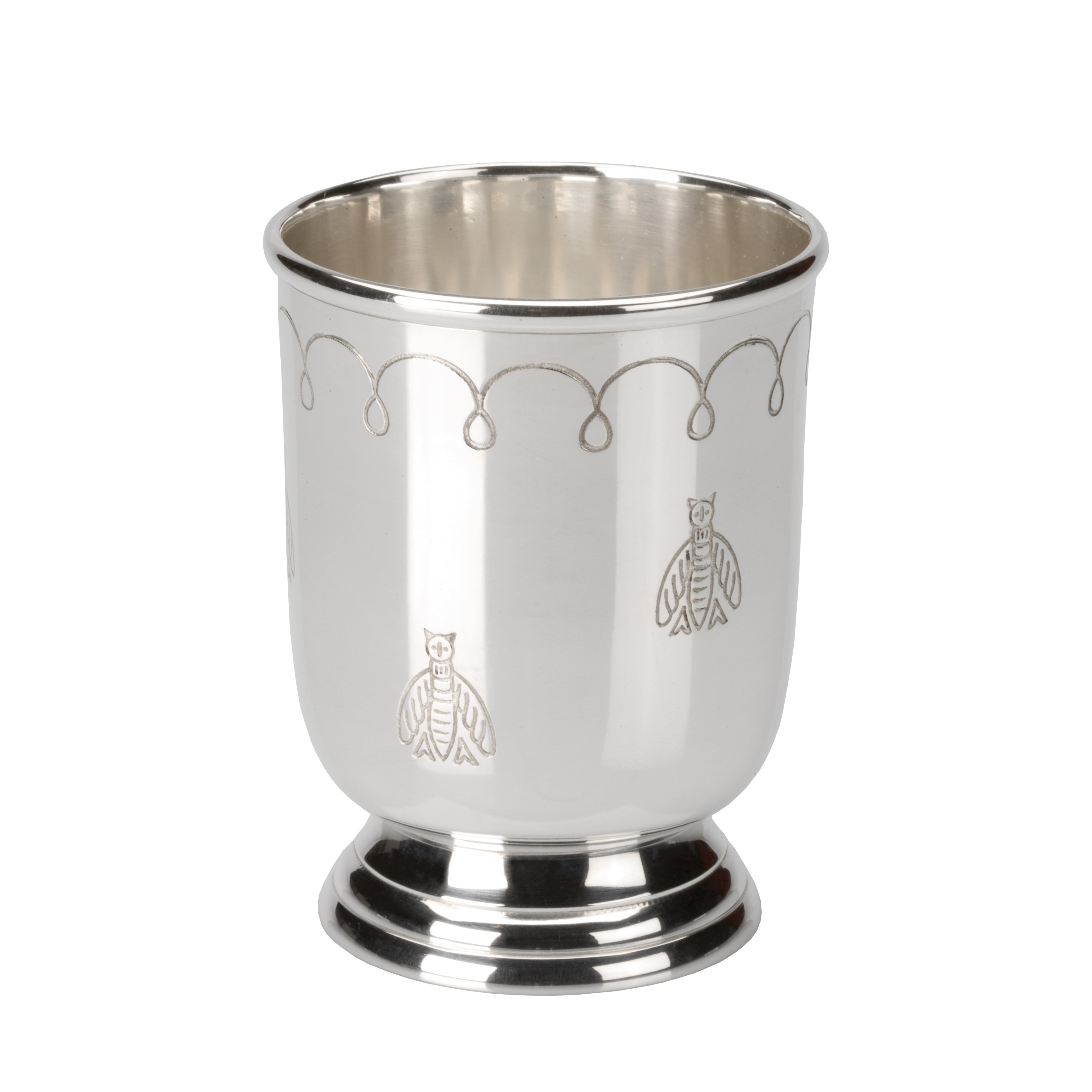 Vaso Julep Prince de Gales Tallado Baño Plata 355ml