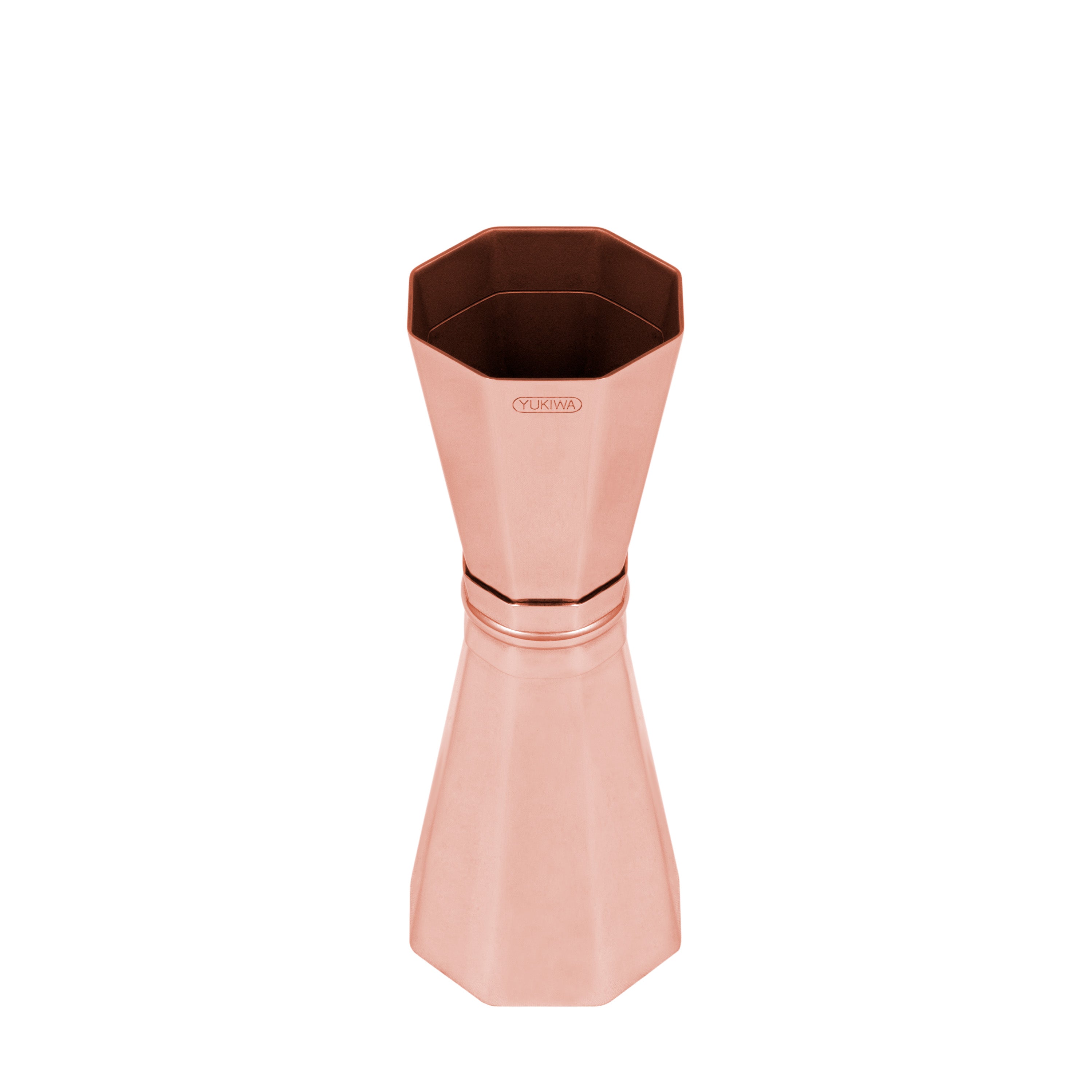Medidor Yukiwa Octágono 33/45ml Dorado Rosa