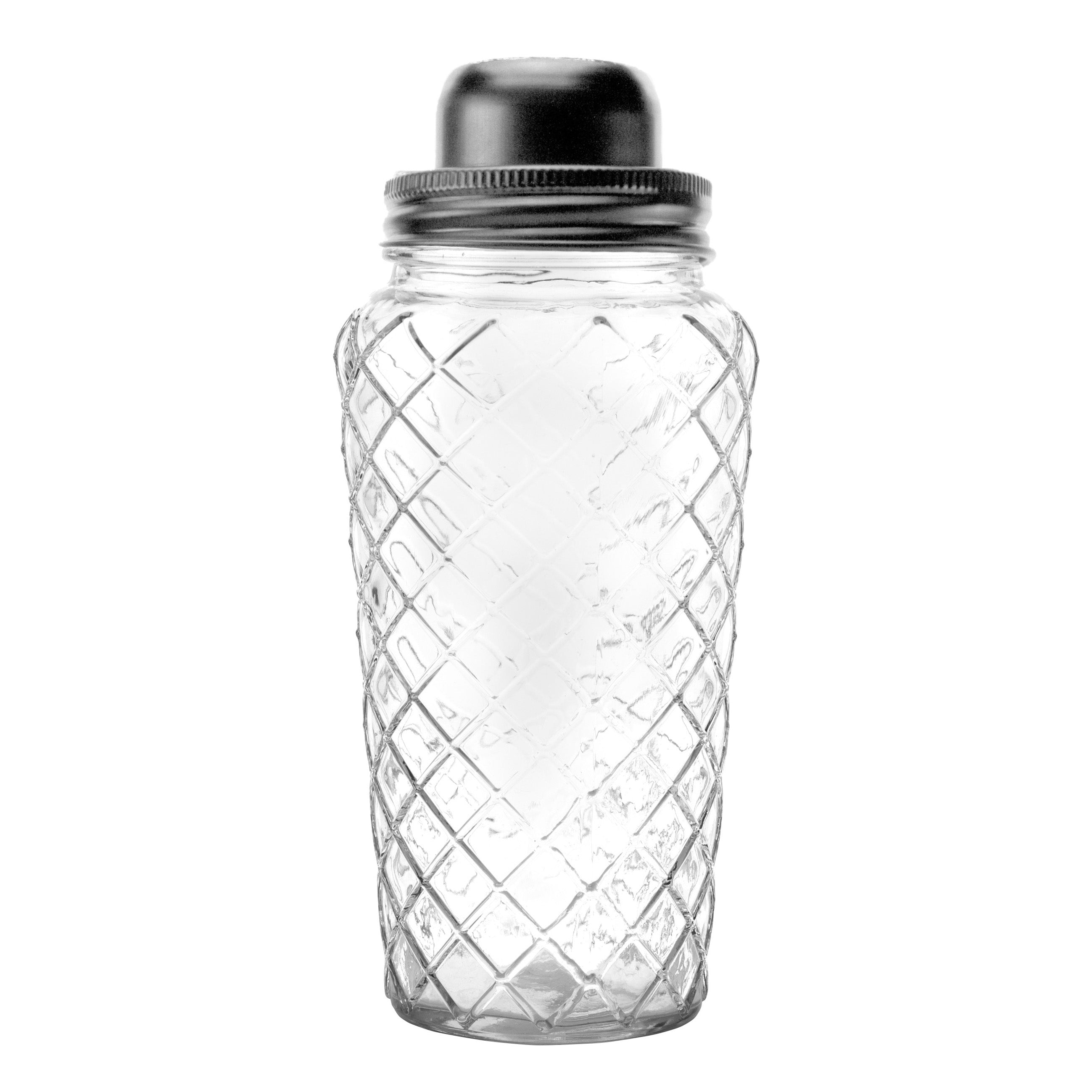 Coctelera Cristal Tallada con Tapa 695ml
