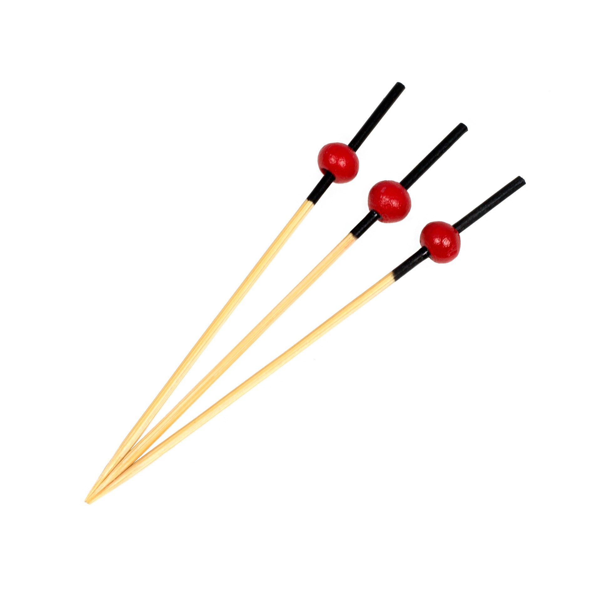Brocheta Bambu Bola Roja 90mm