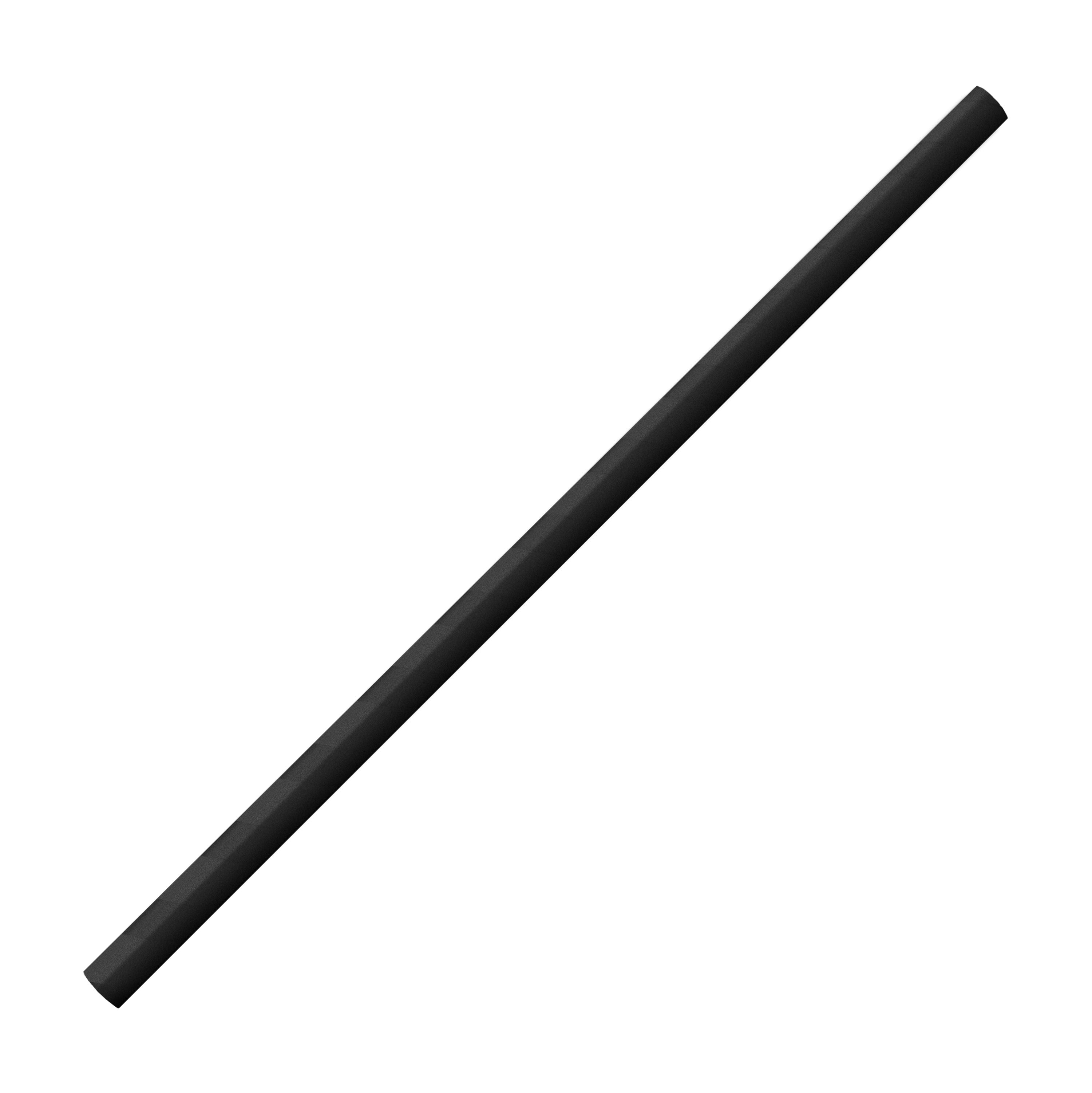 Pajita 8x200mm Papel Negra