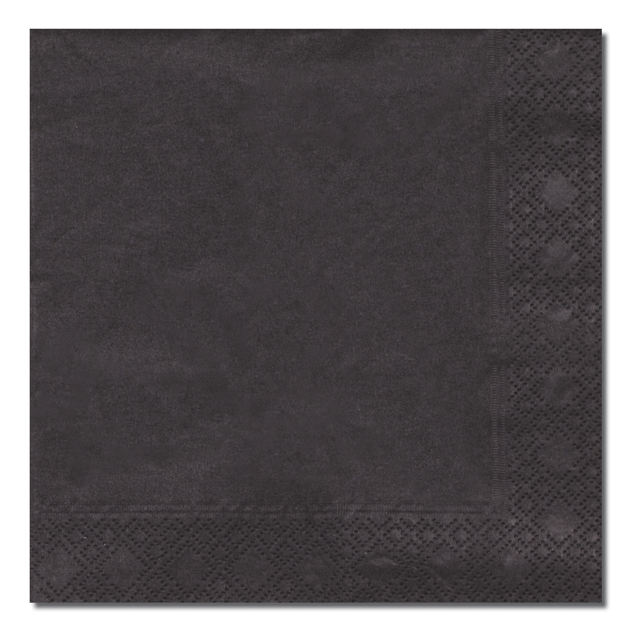 Servilleta coctel negra 24x24  200ud