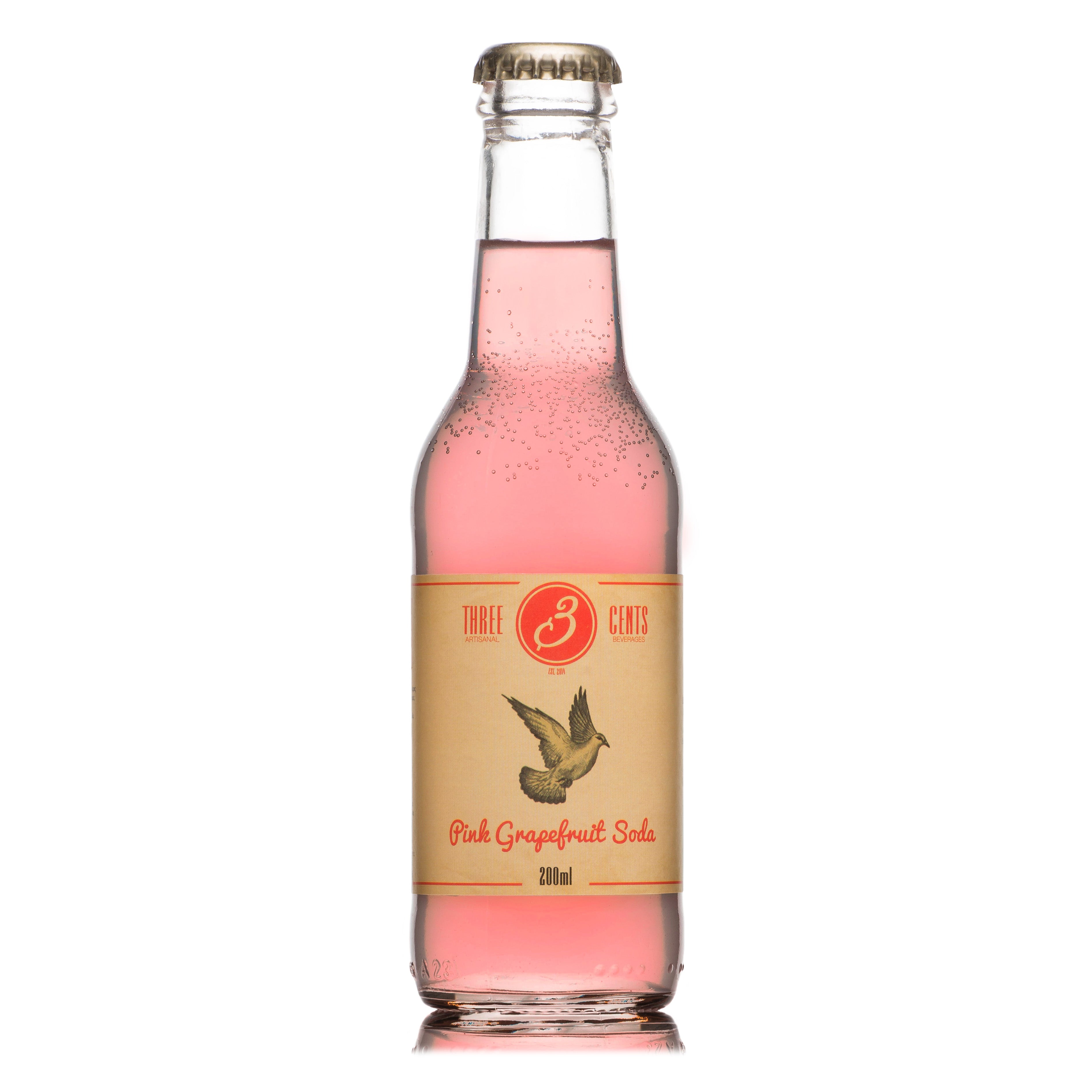 Three Cents Soda Pomelo Rosa 200ml - Caja 24 unidades
